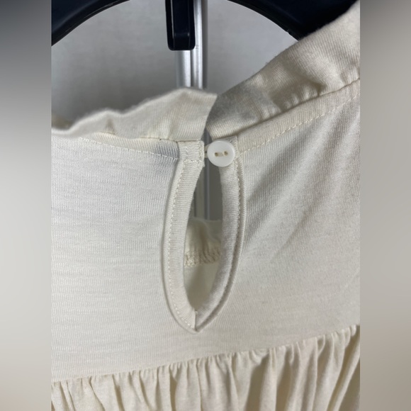 Vero Moda Tan LONG SLEEVE SMOCKED HIGH COLLAR DRESS Size Small NWT - Picture 6 of 8